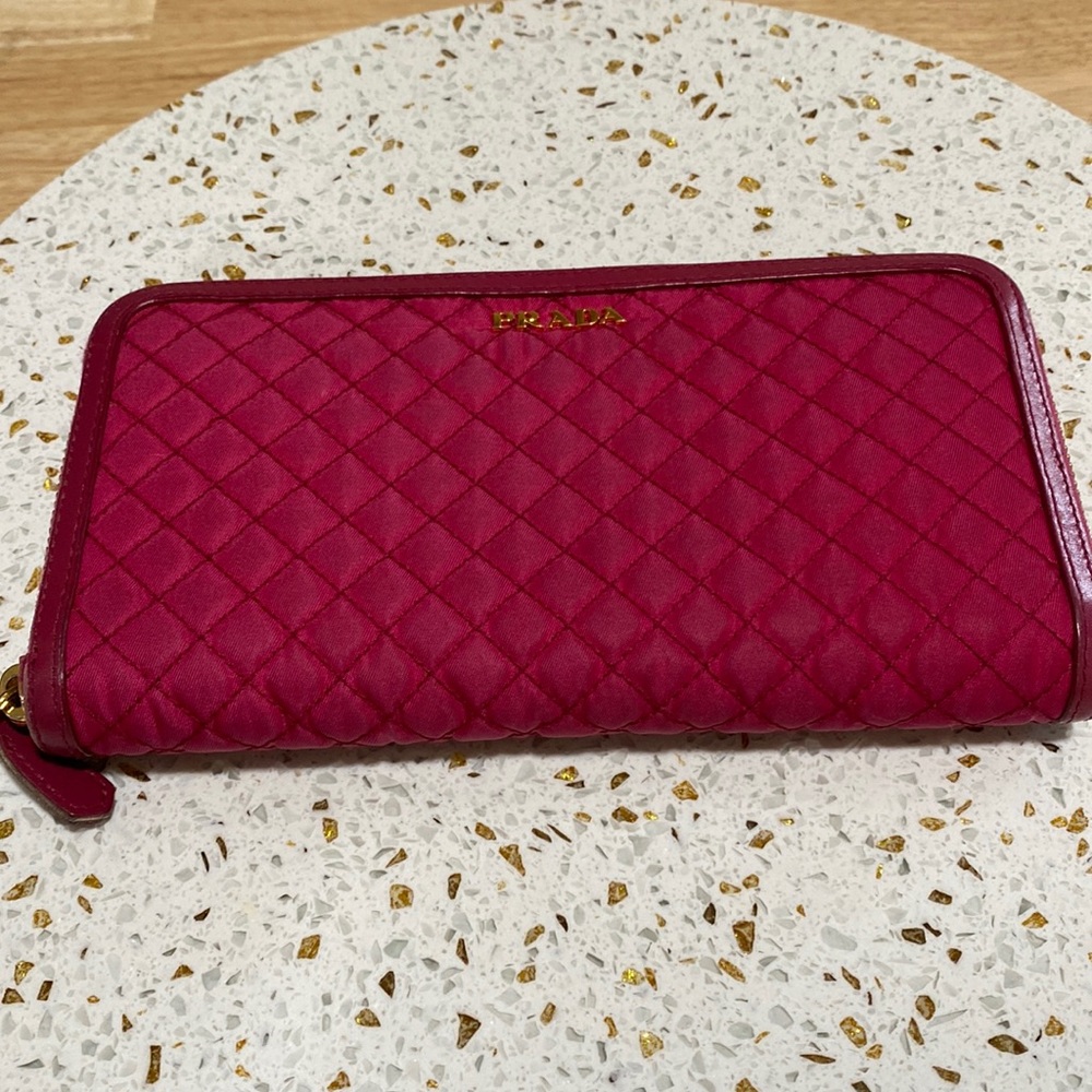 Prada quilted zippy